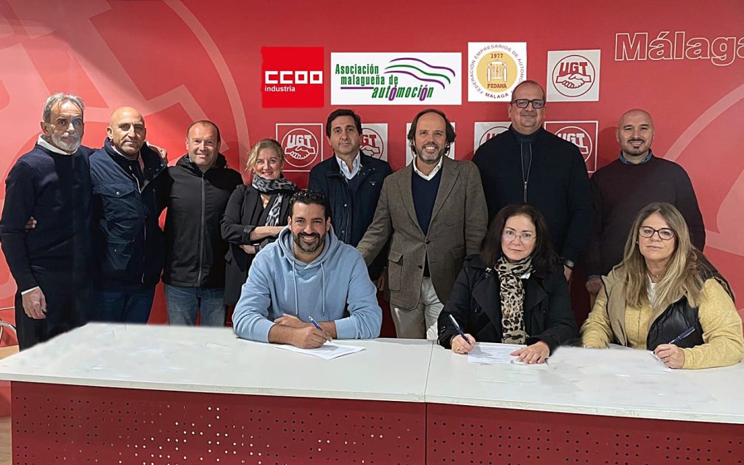 Patronales y sindicatos firman el nuevo Convenio Colectivo de Automoción de Málaga para 2024 y 2025